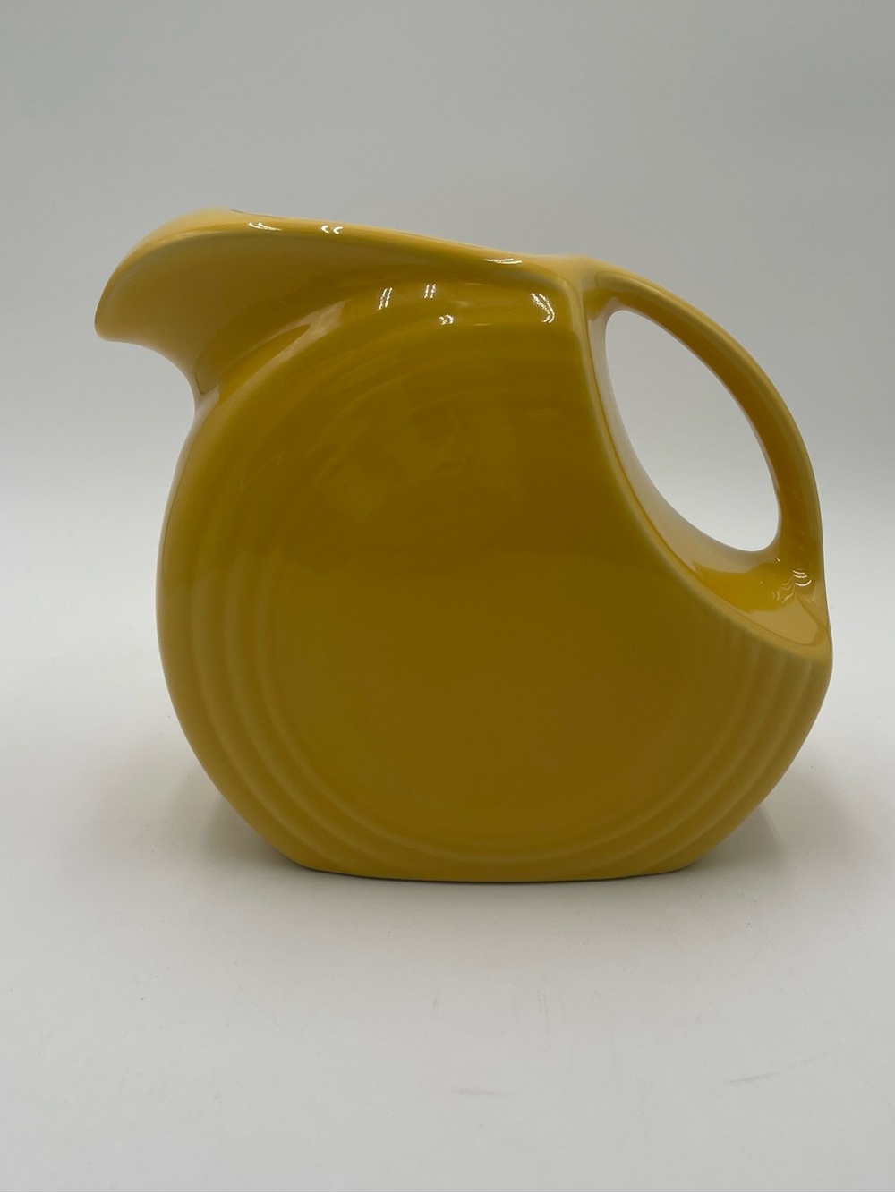 Vintage Fiesta Ware Water Juice Large Pitcher Yellow Art Deco USA
